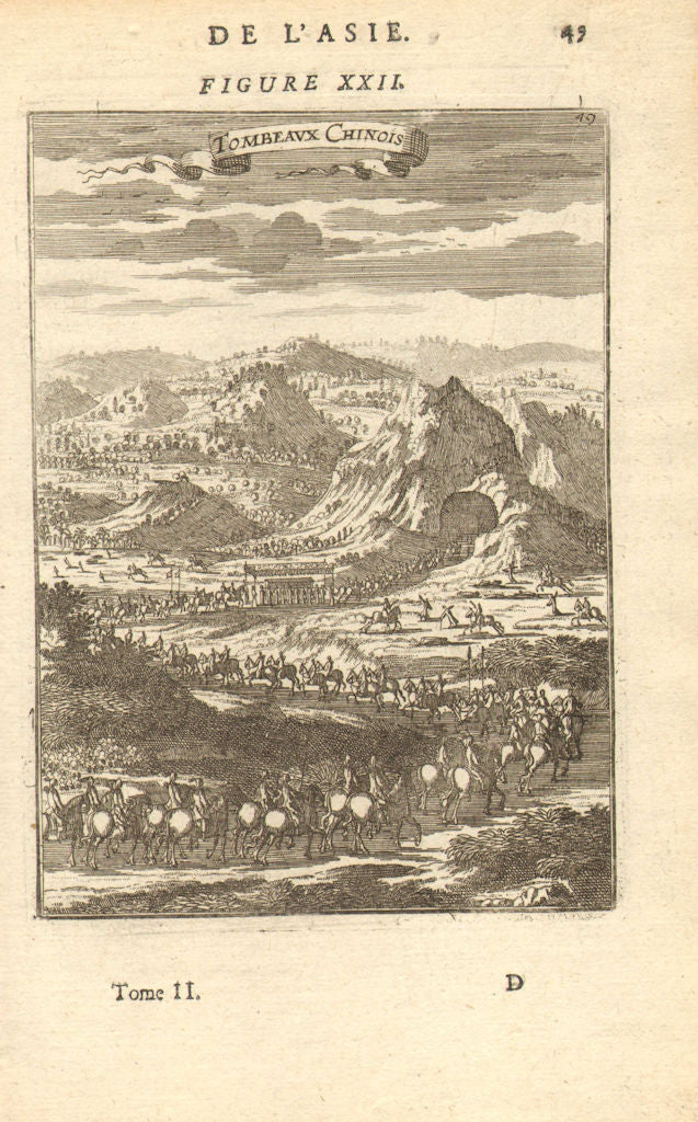 CHINESE TOMBS/PROCESSION. Paolinxi (Ming Xiaoling Mausoleum 明孝陵). MALLET 1683